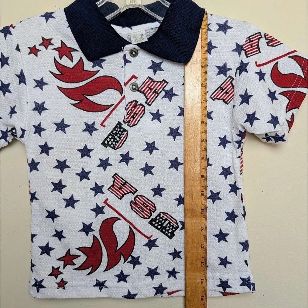 Vintage 1996 Atlanta Olympics Team USA All‎ Over Print Polo Shirt Youth Small